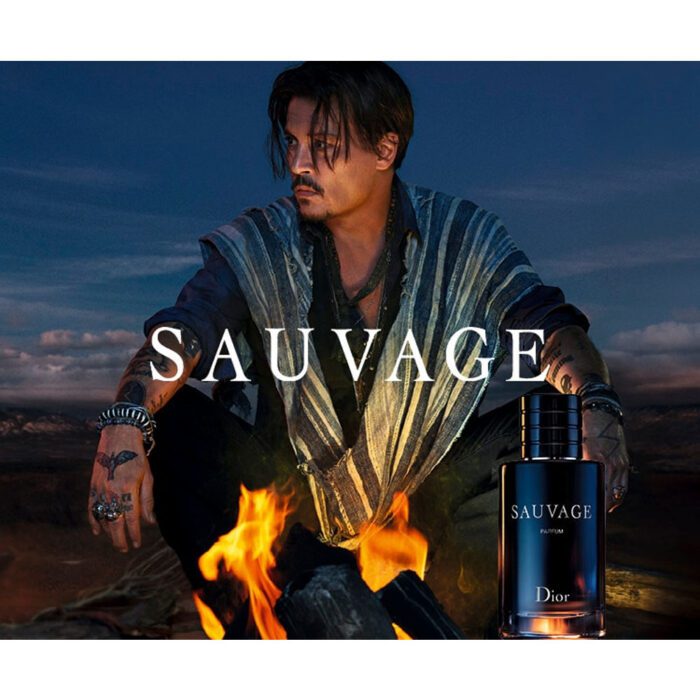 Dior Sauvage Parfum Visual mit Flasche und Johnny Depp - Parfümerie Digi-markets