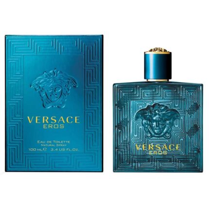 Versace Eros EdT Produktbild 100ml Flasche und Verpackung - Parfümerie Digi-markets