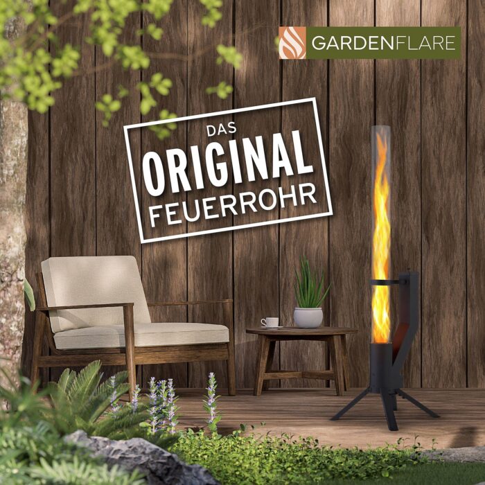 Gardenflare feuerrohr schwarz