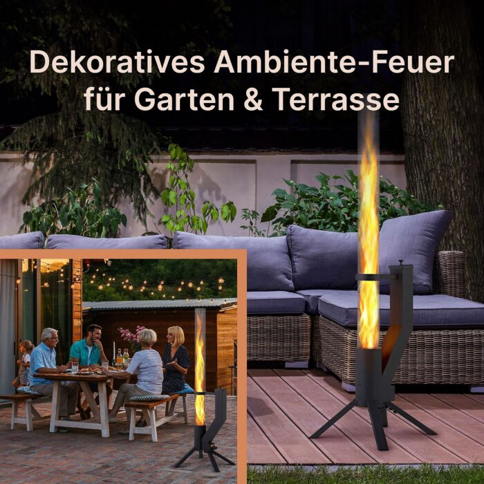 Gardenflare feuerrohr schwarz